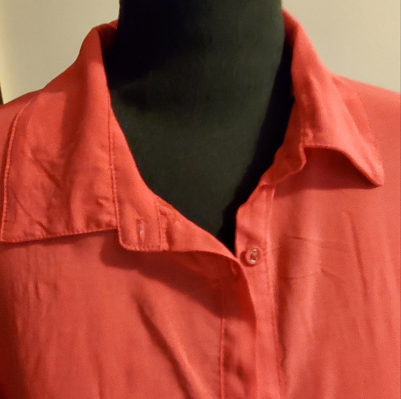 NWT DEX SMOCKED WAIST MAXI SUMMER SHIRT-DRESS ( SIZE M ) - Picture 5 of 11